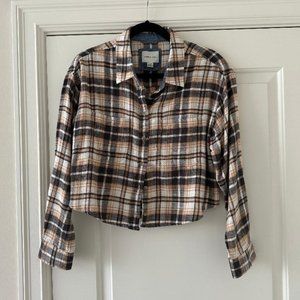 NWOT Cropped Flannel